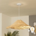 Brilagi - LED viseči lestenec na kablu CERIA BOHO 1xE27/40W/230V, premer 100 cm, iz ratana