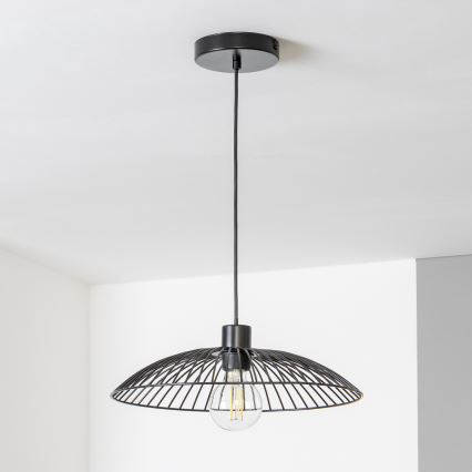 Brilagi - LED viseči lestenec na kablu CERIA WIRE 1xE27/40W/230V, premer 26 cm, črn