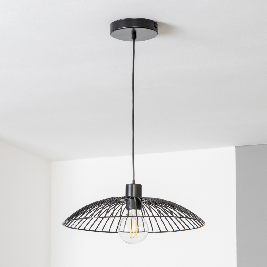 Brilagi - LED viseči lestenec na kablu CERIA WIRE 1xE27/40W/230V, premer 26 cm, črn