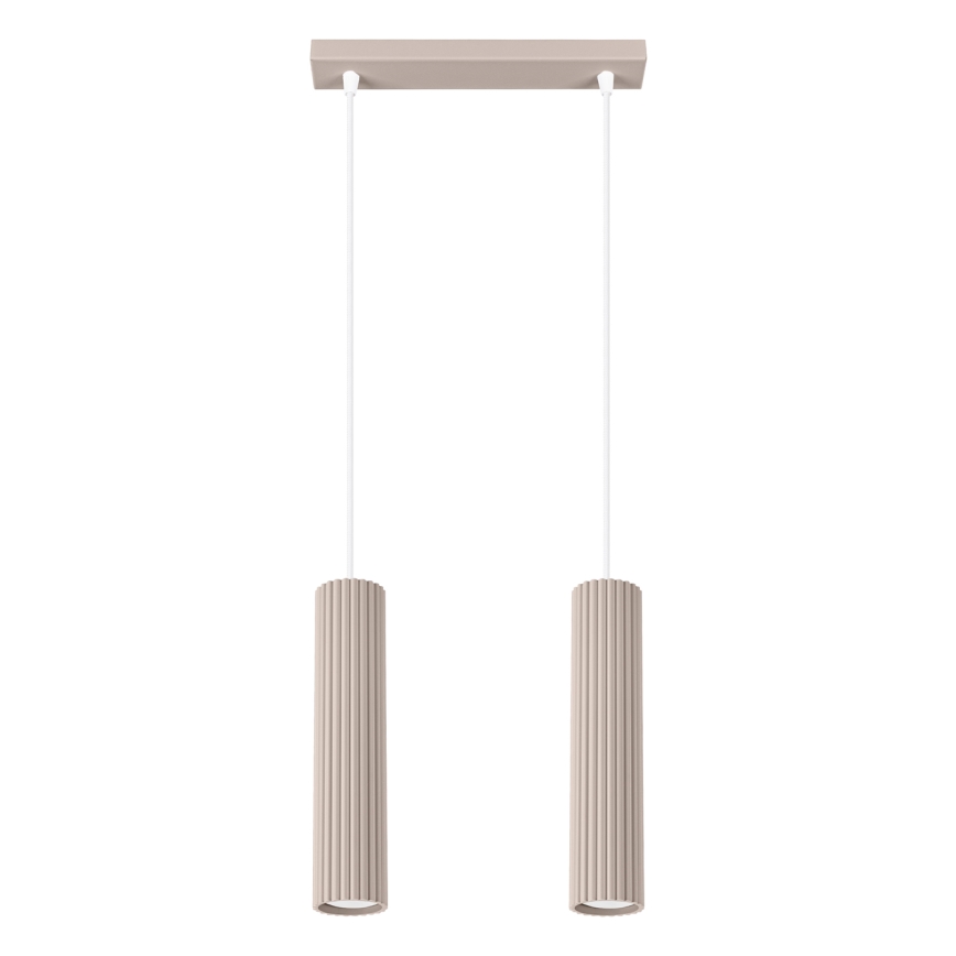 Brilagi - LED viseči lestenec na kablu CRESTO 2xGU10/10W/230V taupe