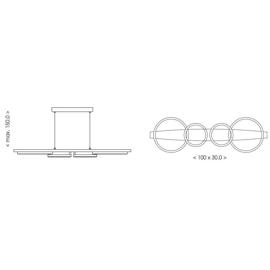 Brilagi - LED viseči lestenec na kablu PLANK LED/35W/230V 4000K 30x100 cm les