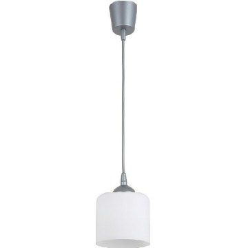 Brilagi - LED viseči lestenec na kablu RETRO GLASS 1xE27/60W/230V, premer 10 cm, srebrna/bela