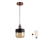 Brilagi - LED viseči lestenec na kablu RETRO GLASS 1xE27/60W/230V premer 14 cm bakrena/dimno bež/črna