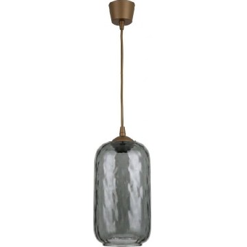 Brilagi - LED viseči lestenec na kablu RETRO GLASS 1xE27/60W/230V Ø 14 cm rjava/dimno siva