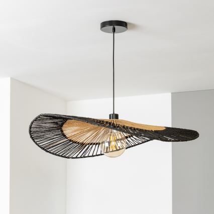 Brilagi - LED viseči lestenec na vrvici CERIA BOHO 1xE27/40W/230V premer 50 cm črna/rjava