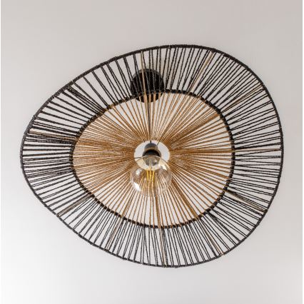 Brilagi - LED viseči lestenec na vrvici CERIA BOHO 1xE27/40W/230V premer 50 cm črna/rjava