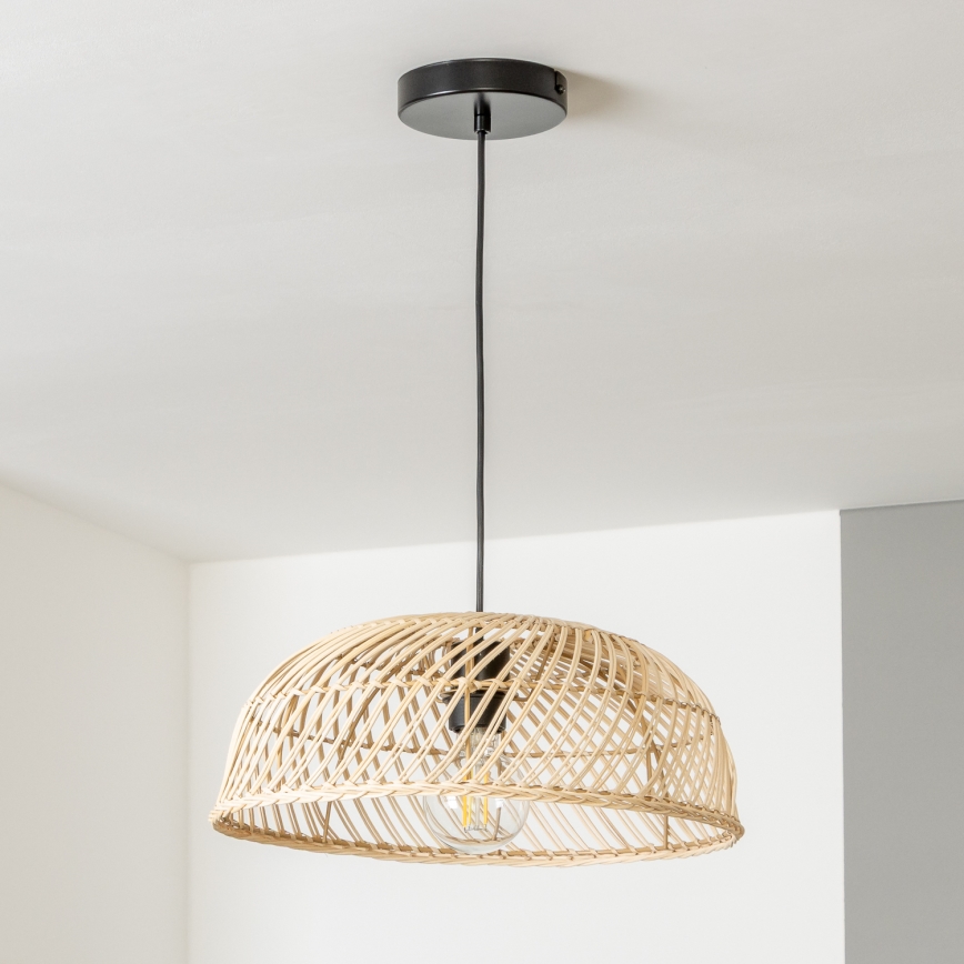 Brilagi - LED viseči lestenec na vrvici CERIA BOHO, 1xE27/40W/230V, premer 60 cm, iz ratana