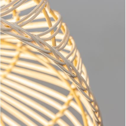 Brilagi - LED viseči lestenec na vrvici CERIA BOHO, 1xE27/40W/230V, premer 60 cm, iz ratana