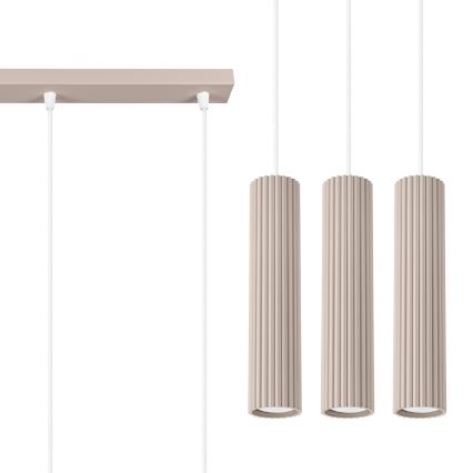 Brilagi - LED viseči lestenec na vrvici CRESTO 3xGU10/10W/230V taupe