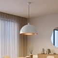 Brilagi - LED viseči lestenec na vrvici METALO 1xE27/40W/230V Ø 40 cm bela/medena