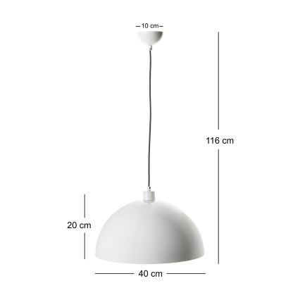 Brilagi - LED viseči lestenec na vrvici METALO 1xE27/40W/230V Ø 40 cm bela/medena