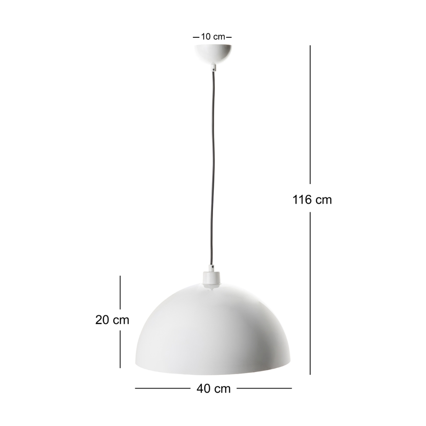 Brilagi - LED viseči lestenec na vrvici METALO 1xE27/40W/230V Ø 40 cm bela/medena