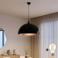 Brilagi - LED viseči lestenec na vrvici METALO 1xE27/40W/230V Ø 60 cm črna/bakrena