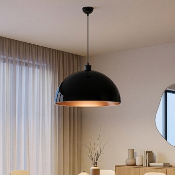 Brilagi - LED viseči lestenec na vrvici METALO 1xE27/40W/230V Ø 60 cm črna/bakrena