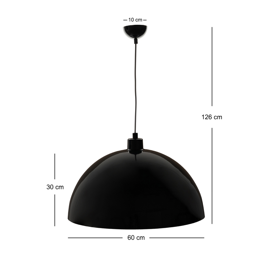Brilagi - LED viseči lestenec na vrvici METALO 1xE27/40W/230V Ø 60 cm črna/bakrena