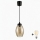 Brilagi - LED viseči lestenec na vrvici RETRO GLASS 1xE27/60W/230V premer 17 cm črna/dimljeno bež