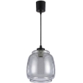 Brilagi - LED viseči lestenec na vrvici RETRO GLASS 1xE27/60W/230V Ø 26 cm črna/dimno siva