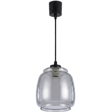 Brilagi - LED viseči lestenec na vrvici RETRO GLASS 1xE27/60W/230V Ø 26 cm črna/dimno siva