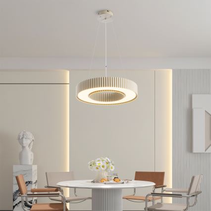 Brilagi - LED zatemljiv lestenec na kablu LUMIX LED/48W/230V 3000-6000K bež premer 50 cm + daljinski upravljalnik