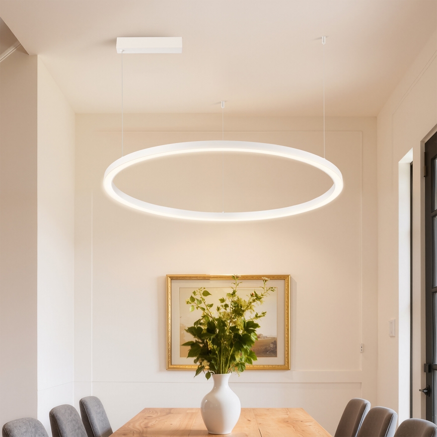 Brilagi - LED zatemljiv viseči lestenec PORTOFINO LED/60W/230V 3000-6000K Ø 80 cm bela + daljinski upravljalnik