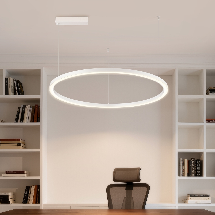 Brilagi - LED zatemljiv viseči lestenec PORTOFINO LED/60W/230V 3000-6000K Ø 80 cm bela + daljinski upravljalnik