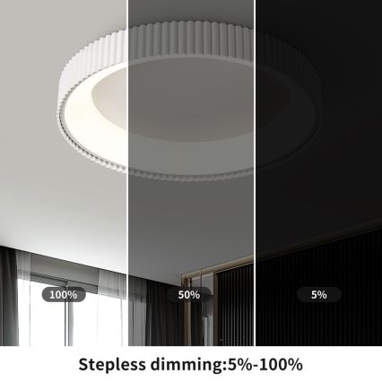 Brilagi - LED stropna svetilka z zatemnjevanjem FALCON MODERN LED/54W/230V 3000-6000K 60 cm bela + daljinski upravljalnik