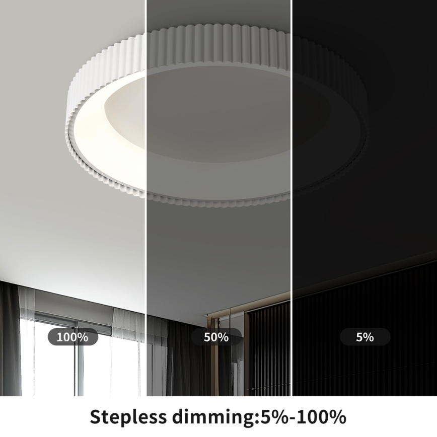 Brilagi - LED stropna svetilka z zatemnjevanjem FALCON MODERN LED/54W/230V 3000-6000K 60 cm bela + daljinski upravljalnik