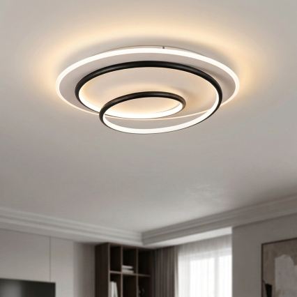 Brilagi - LED stropna svetilka z zatemnjevanjem FLARE LED/70W/230V 3000-6000K, premer 50 cm, bela/črna + daljinski upravljalnik