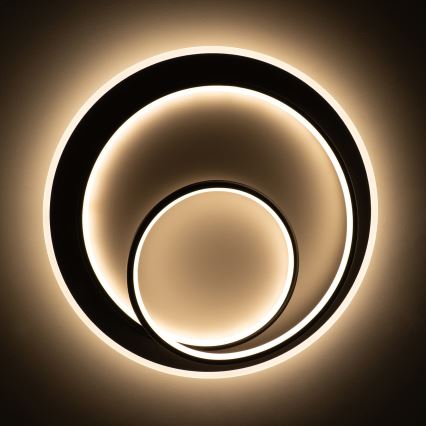 Brilagi - LED stropna svetilka z zatemnjevanjem FLARE LED/70W/230V 3000-6000K, premer 50 cm, bela/črna + daljinski upravljalnik