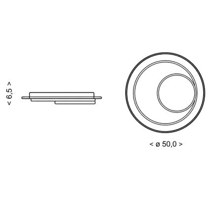 Brilagi - LED stropna svetilka z zatemnjevanjem FLARE LED/70W/230V 3000-6000K, premer 50 cm, bela/črna + daljinski upravljalnik