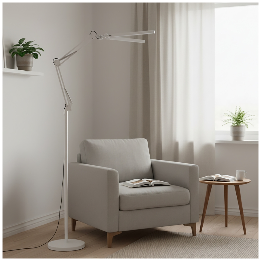 BRILAGI - Zatemnljiva fleksibilna LED talna svetilka VARIO LED/14W/230V 3000-6000K 157 cm bela