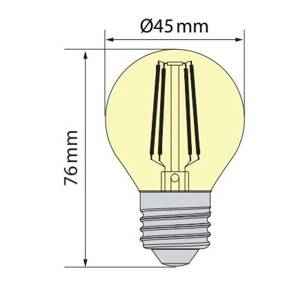 Brilagi - LED žarnica FILAMENT CLASIC ONE P45 E27/6,5W/230V 3000K
