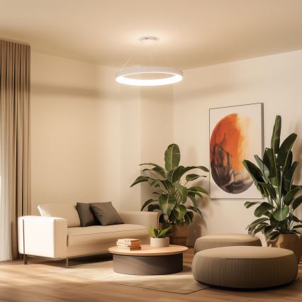 Brilagi - LED zatemljiv viseči lestenec na kablu FALCON II LED/108W/230V 3000-6500K, premer 80 cm, bel, z daljinskim upravljalnikom