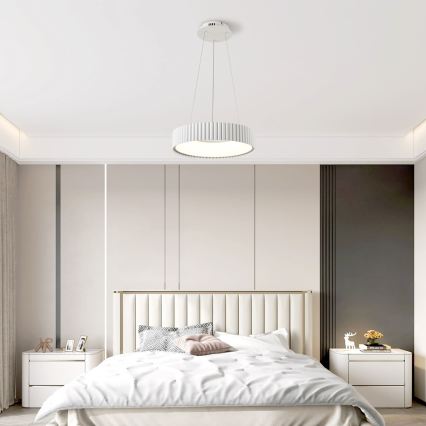Brilagi - zatemljiv LED lestenec na kablu FALCON MODERN LED/30W/230V 3000–6000K Ø 40 cm, bela + daljinski upravljalnik