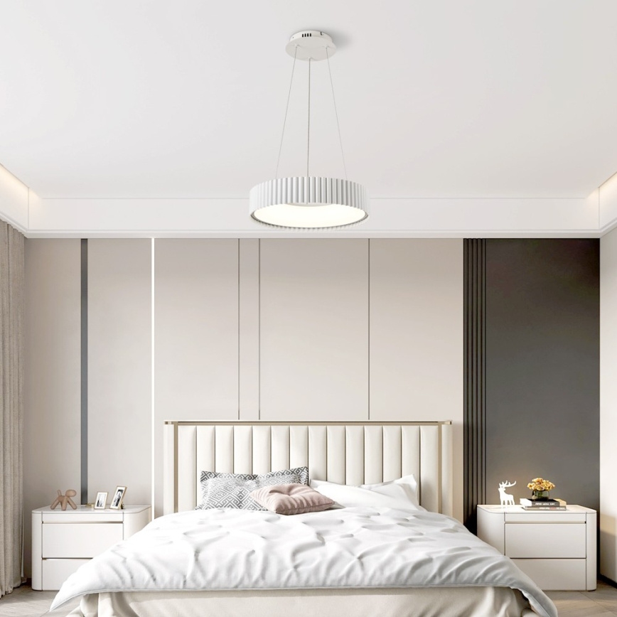 Brilagi - zatemljiv LED lestenec na kablu FALCON MODERN LED/30W/230V 3000–6000K Ø 40 cm, bela + daljinski upravljalnik