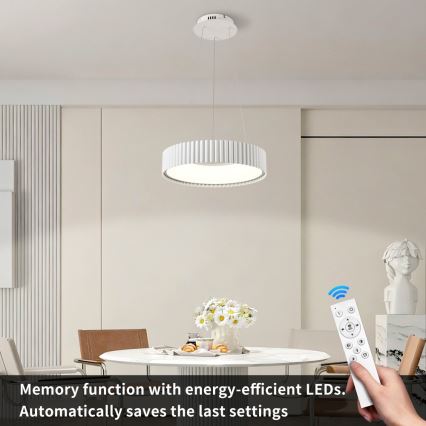 Brilagi - zatemljiv LED lestenec na kablu FALCON MODERN LED/30W/230V 3000–6000K Ø 40 cm, bela + daljinski upravljalnik