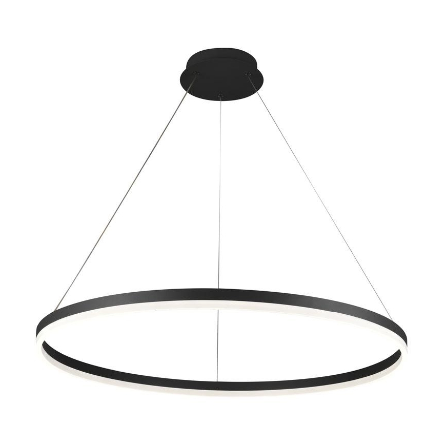 Brilagi - LED zatemnjiva viseča svetilka na kablu CIRCLE LED/55W/230V 3000-6500K Ø 80 cm črna + daljinski upravljalnik