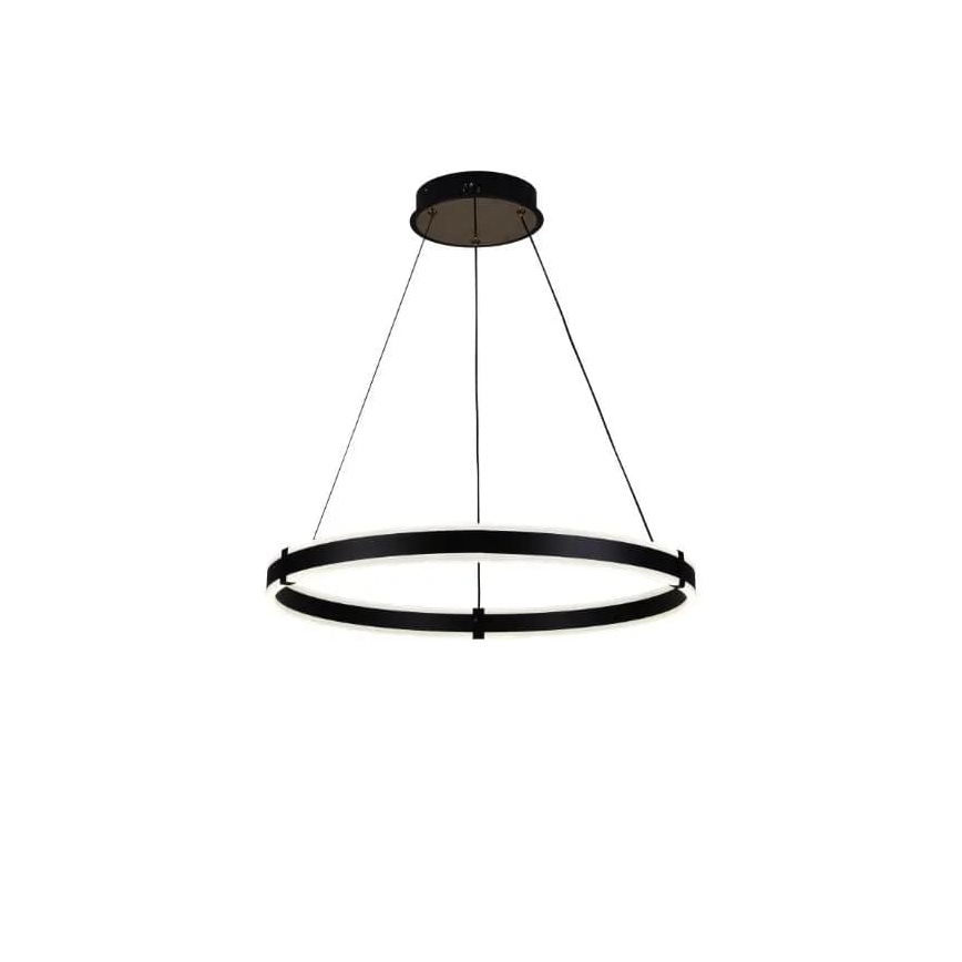 Brilagi - LED zatemljiv viseči lestenec CIRCLE LED/85W/230V 3000–6500K pr. 60 cm črna + z daljinskim upravljalnikom