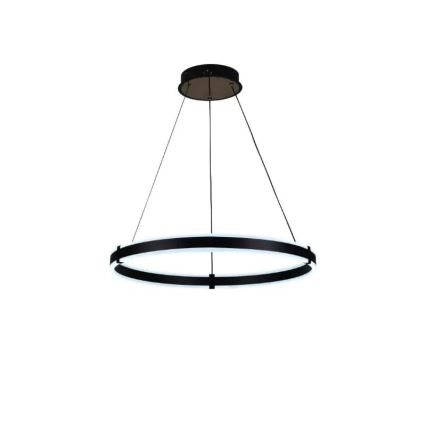 Brilagi - LED zatemljiv viseči lestenec CIRCLE LED/85W/230V 3000–6500K pr. 60 cm črna + z daljinskim upravljalnikom