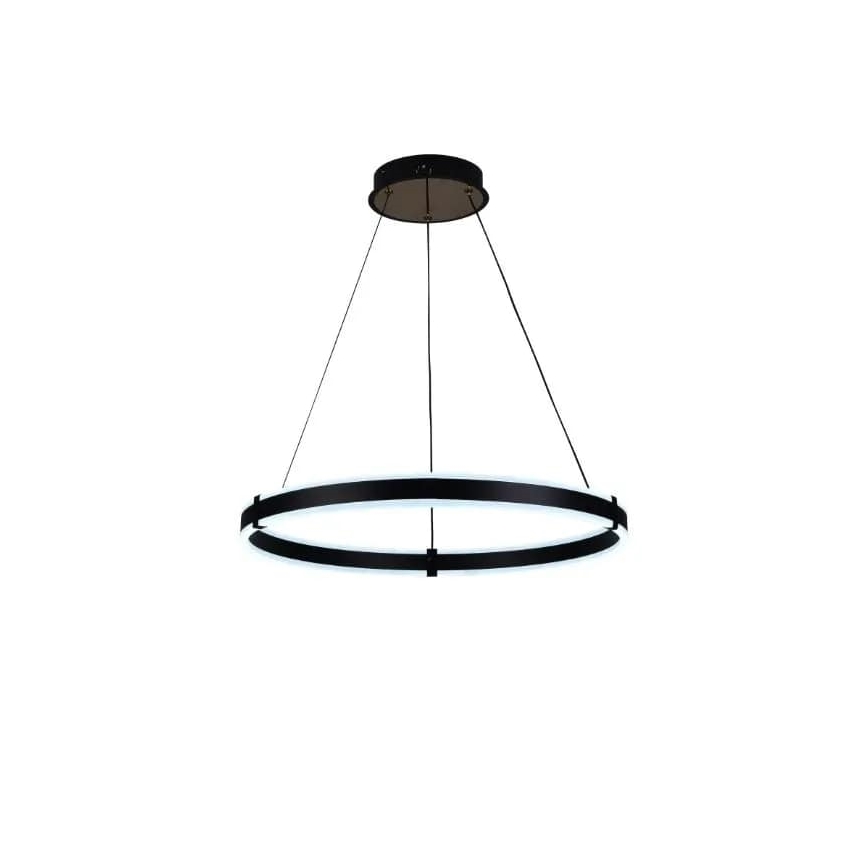 Brilagi - LED zatemljiv viseči lestenec CIRCLE LED/85W/230V 3000–6500K pr. 60 cm črna + z daljinskim upravljalnikom