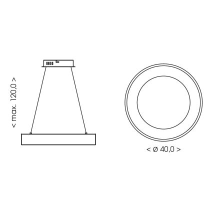 BRILAGI - LED zatemljiv lestenec na kablu FALCON II LED/67W/230V 3000-6500K premer 40 cm bež + daljinsko upravljanje