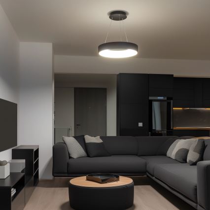 Brilagi - zatemljiv LED lestenec na kabel FALCON LED/40W/230V 3000-6500K premer 45 cm črna + daljinski upravljalnik