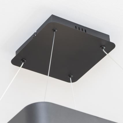 Brilagi - LED zatemljiv lestenec na kablu FALCON II LED/125W/230V 3000-6500K 60x60 cm črna + daljinski upravljalnik