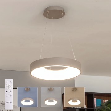 BRILAGI - LED zatemljiv lestenec na kablu FALCON II LED/67W/230V 3000-6500K premer 40 cm bež + daljinsko upravljanje