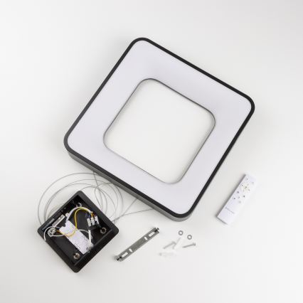 Brilagi - LED zatemnljiv lestenec na kablu FALCON II LED/80W/230V 3000-6500K 40x40 cm črna + daljinski upravljalnik