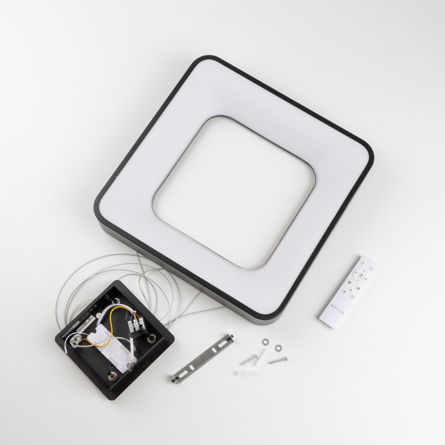 Brilagi - LED zatemnljiv lestenec na kablu FALCON II LED/80W/230V 3000-6500K 40x40 cm črna + daljinski upravljalnik