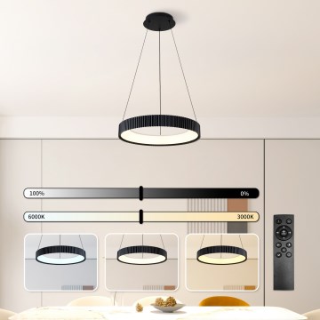 Brilagi - LED zatemljiv lestenec na kablu FALCON MODERN LED/30W/230V 3000-6500K premer 40 cm črna + daljinski upravljalnik