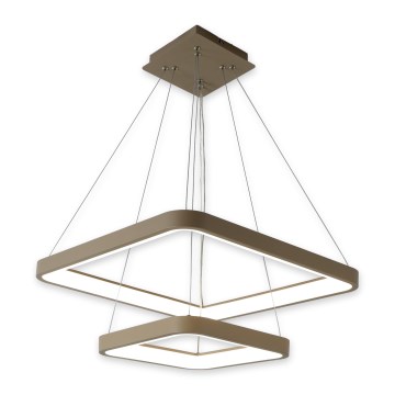BRILAGI - LED zatemljiv lestenec na kablu FALCON SLIM LED/78W/230V 3000-6500K 50x50 cm bež + z daljinskim upravljalnikom