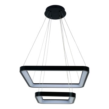 Brilagi - LED zatemljiv lestenec na kablu FALCON SLIM LED/78W/230V 3000-6500K 50x50 cm črna + daljinski upravljalnik