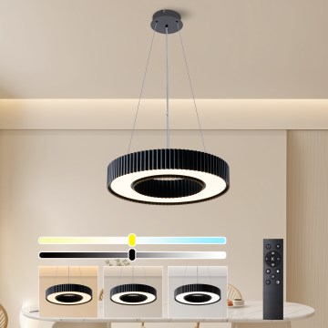 Brilagi - LED zatemljiv lestenec na kablu LUMIX LED/48W/230V 3000-6000K črna premer 50 cm + daljinski upravljalnik